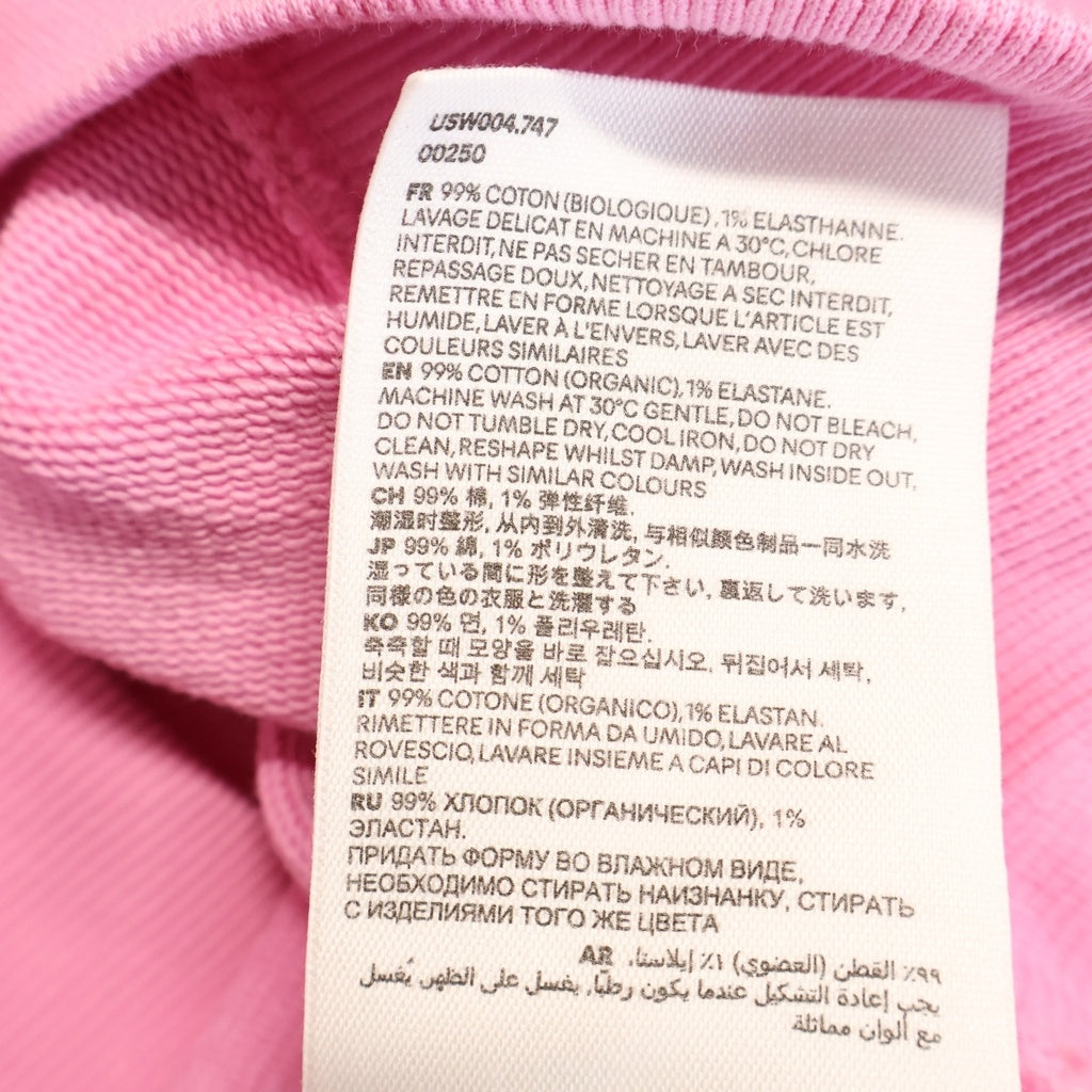 ami paris(アミパリス) Ami De Coeur Crewneck Sweatshirts アミドゥクールクルーネックスウェットシャツ ロゴ刺繍クルーネックスウェットトレーナー ピンク USW004.747 レディース