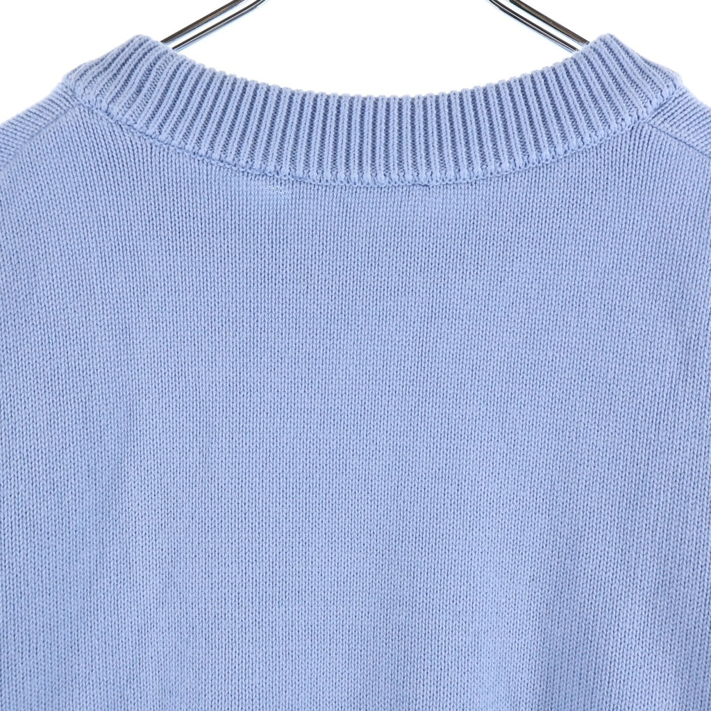 ami paris(アミパリス) Ami De Coeur Knit アミドゥクールニット ロゴ刺繍クルーネックニットセーター ライトブルー UKS008.016