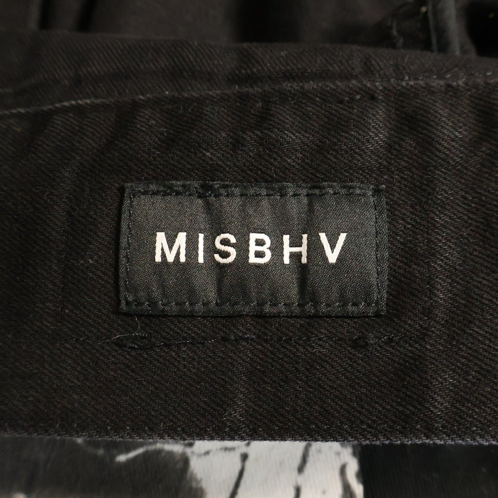 MISBHV(ミスビヘイブ) Hard Core Patch Denim Jacket ハードコアパッチデニムジャケット ダメージ加工オーバーサイズデニムジャケット ブラック 912391