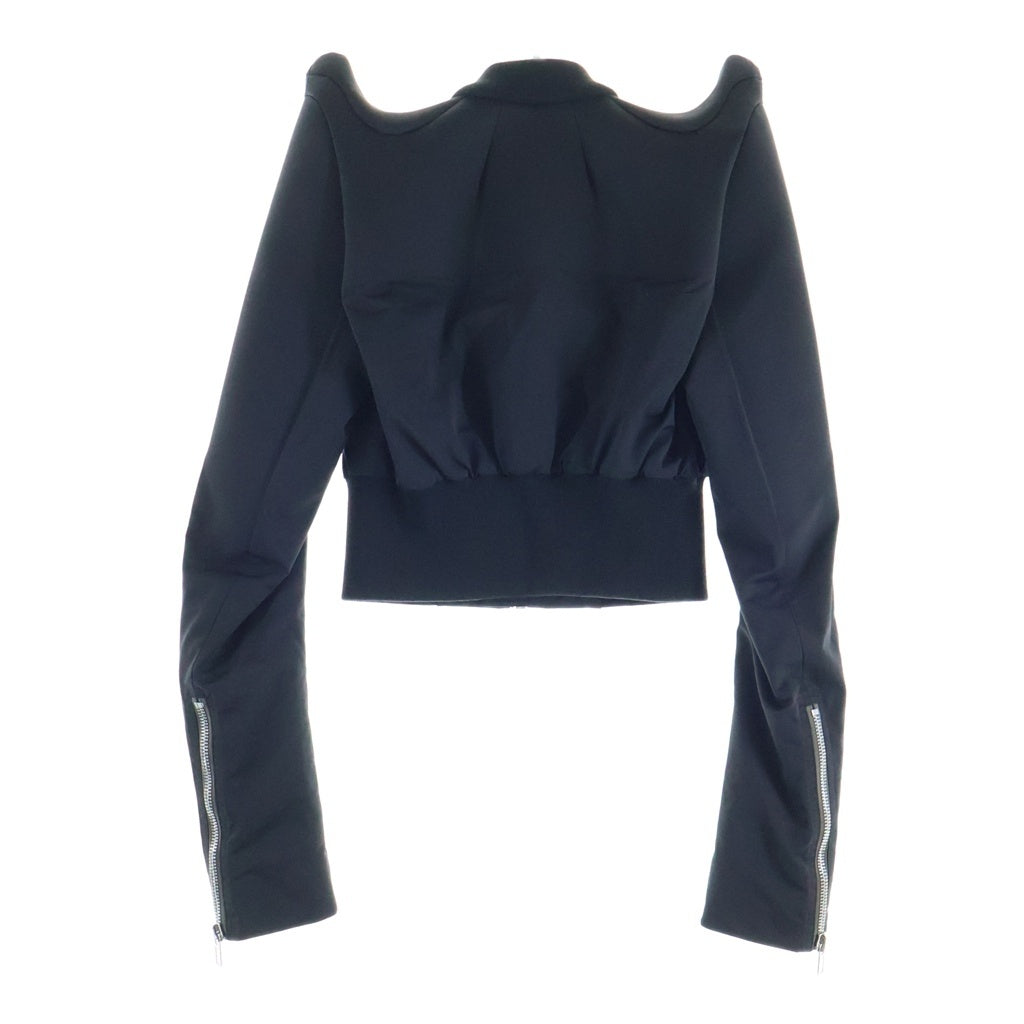 Rick Owens(リックオウエンス) 22AW DEVIL'S CORNER デビルズ コーナー ショルダーパッド ジップアップ ジャケット ブラック レディース RO02B6784-MU