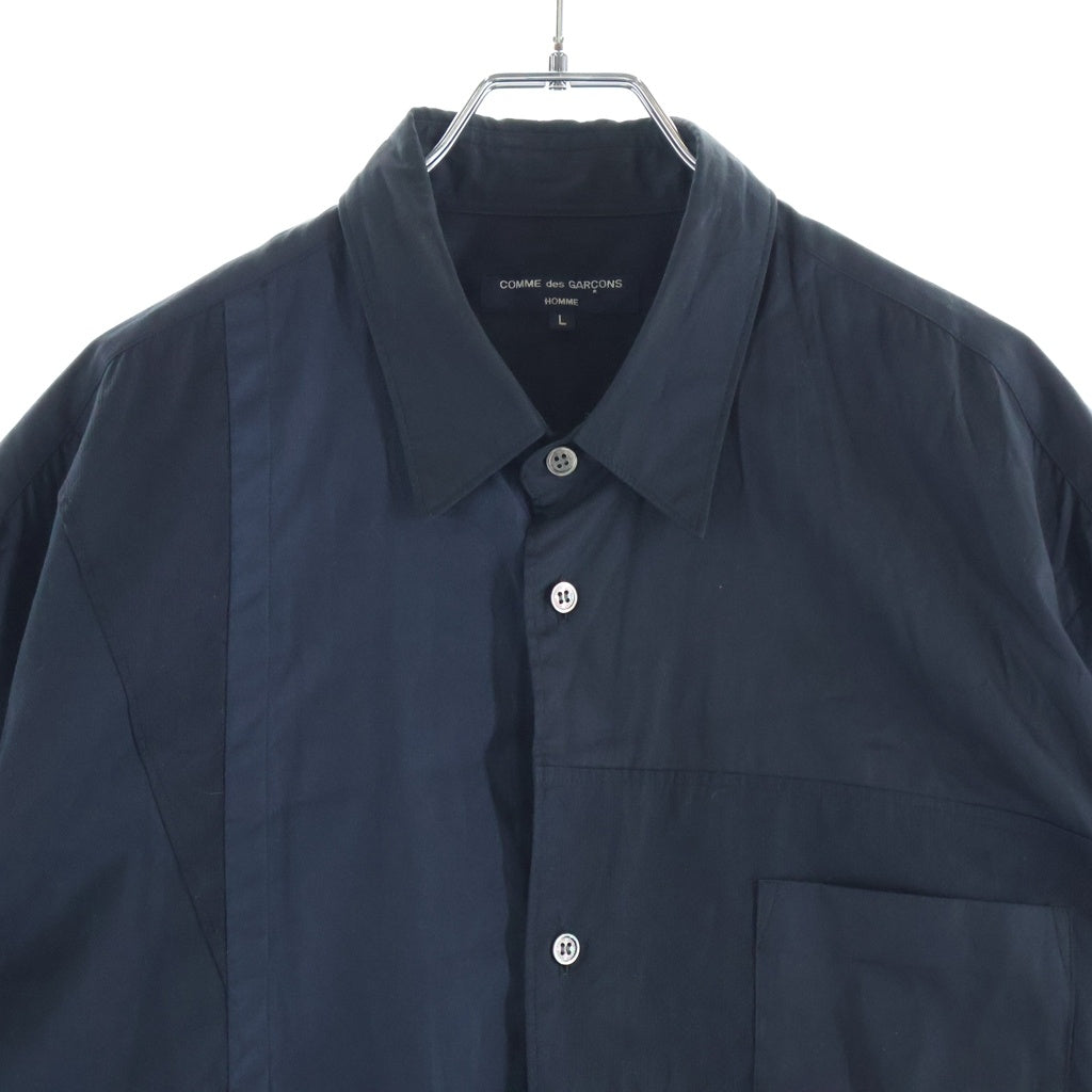 COMME des GARCONS HOMME(コムデギャルソンオム) 切り替えデザイン 長袖シャツ ブラック/ネイビー HM-BO13