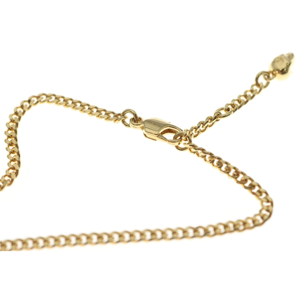 Alexander McQueen(アレキサンダーマックイーン) Gold Metal Sovereign Skull Necklace ゴールドメタルソバーリンスカルネックレス コインモチーフラインストーン 807007J160G