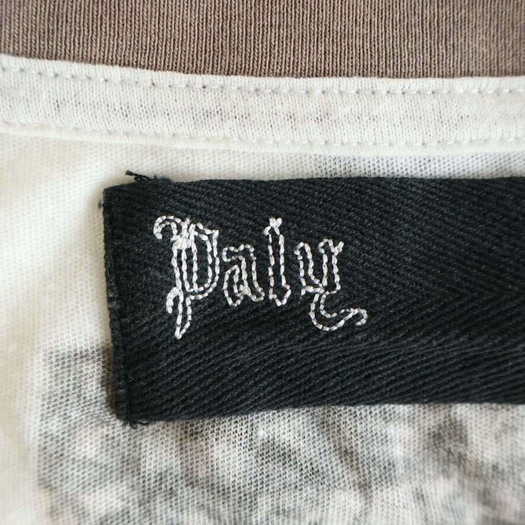 Paly Hollywood(パリーハリウッド) 25AW HEAVENS GATE ヘヴンズゲート リンガー ダメージ加工 長袖Tシャツ アイボリー/ブラウン
