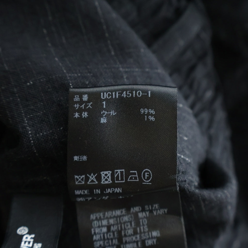 UNDERCOVER(アンダーカバー) 26SS but beautiful 4.5 Outside Label Slacks バットビューティフル4.5 アウトサイドラベルスラックス ストレートスラックス ブラック UC1F4510-1