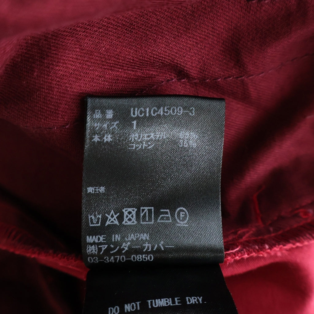 UNDERCOVER(アンダーカバー) 23SS T/C Twill Easy Pants コットンツイルイージーパンツ ドローストリングテーパードパンツ レッド UC1C4509-3