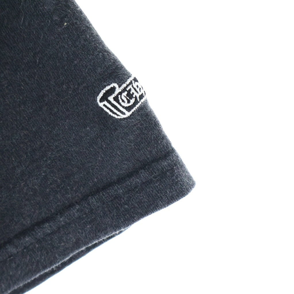 CHROME HEARTS(クロムハーツ) OLD CH PLS S/S TEE オールドCHプラス刺繍 クルーネック半袖Tシャツ ブラック/レッド