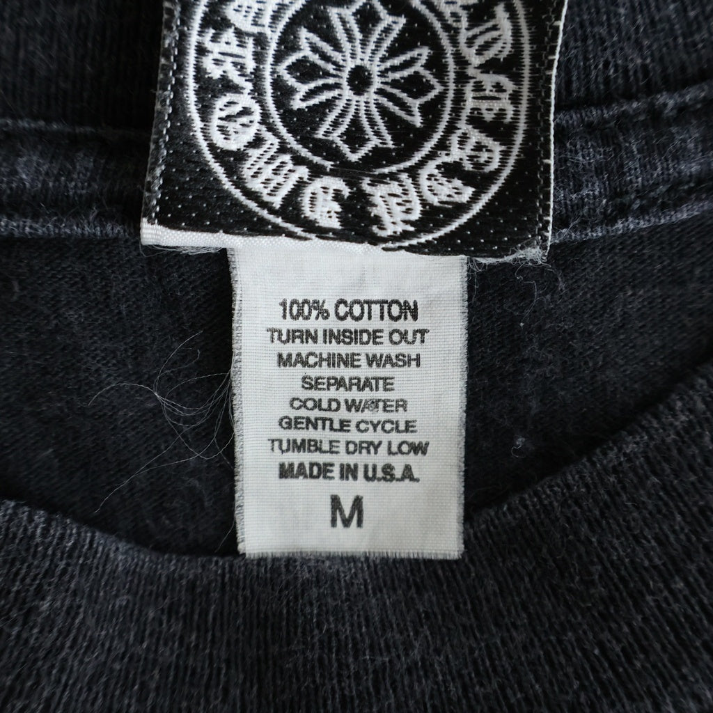 CHROME HEARTS(クロムハーツ) OLD CH PLS S/S TEE オールドCHプラス刺繍 クルーネック半袖Tシャツ ブラック/レッド