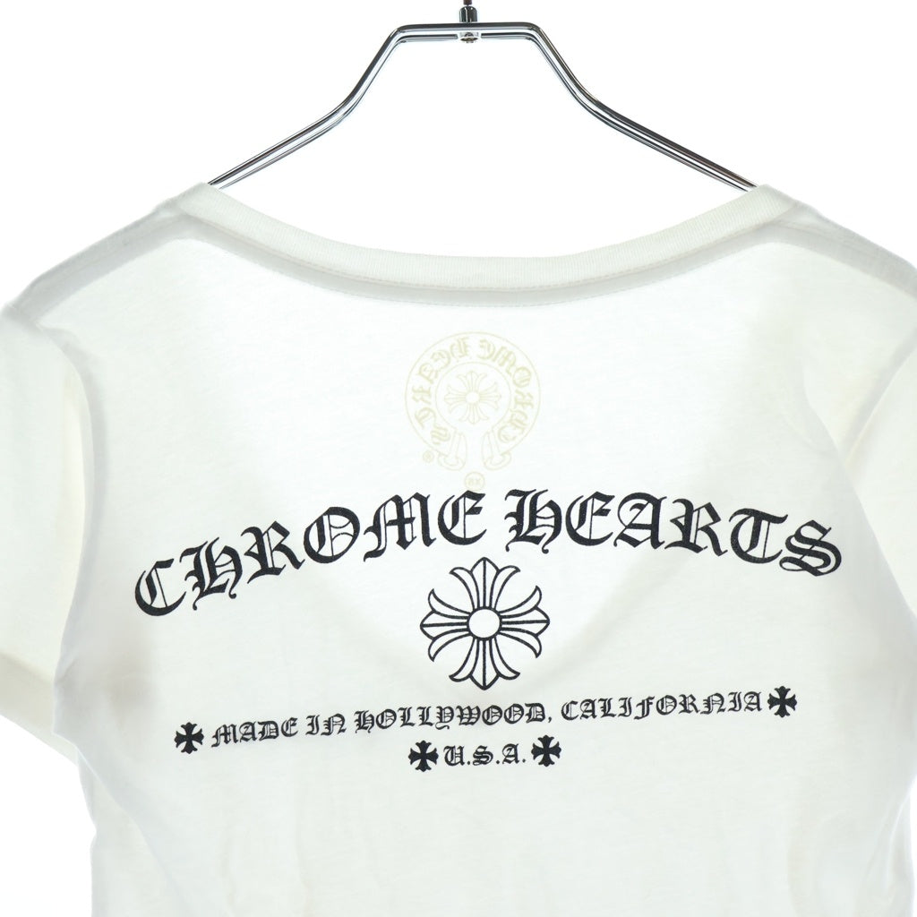CHROME HEARTS(クロムハーツ) MADE IN HOLLYWOOD V NECK S/S TEE メイドインハリウッド CHプラスプリントVネック半袖Tシャツ ホワイト