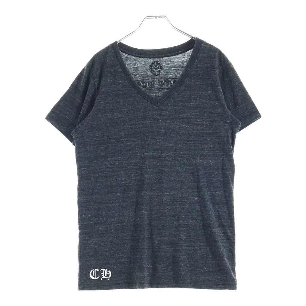 CHROME HEARTS(クロムハーツ) OLD BACK SCROLL LABEL V NECK S/S TEE バックスクロールラベルプリントVネック半袖Tシャツ ダークグレー