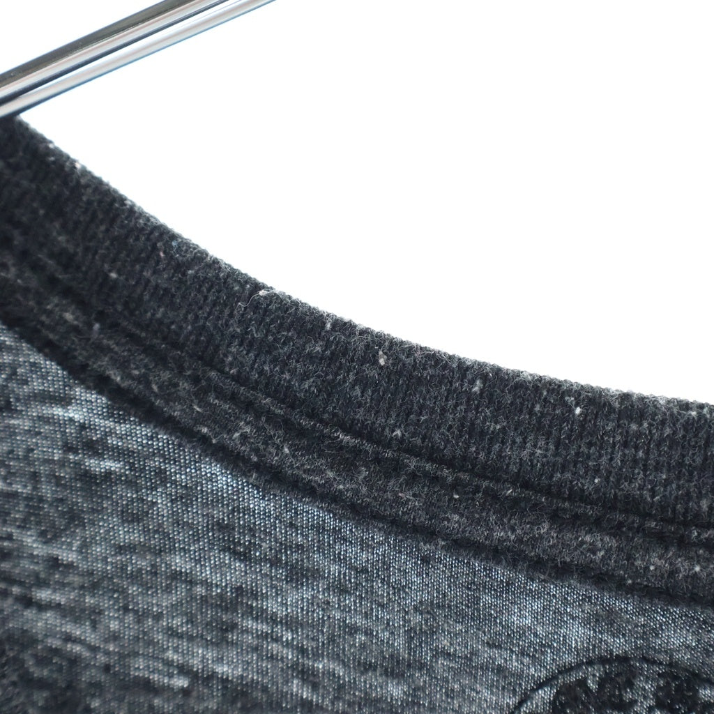 CHROME HEARTS(クロムハーツ) OLD BACK SCROLL LABEL V NECK S/S TEE バックスクロールラベルプリントVネック半袖Tシャツ ダークグレー