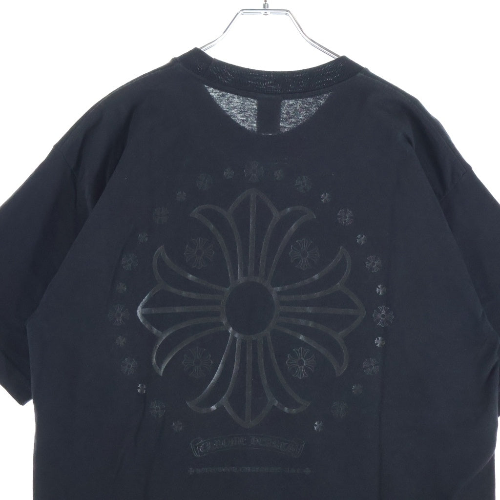 CHROME HEARTS(クロムハーツ) OLD BACK CH PLS POCKET S/S TEE CHプラスプリントクルーネック半袖ポケットTシャツ ブラック
