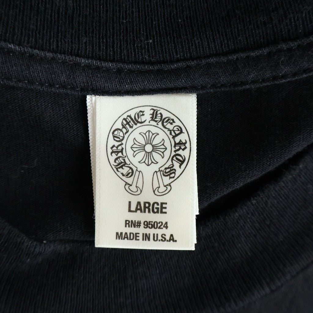 CHROME HEARTS(クロムハーツ) OLD BACK CH PLS POCKET S/S TEE CHプラスプリントクルーネック半袖ポケットTシャツ ブラック