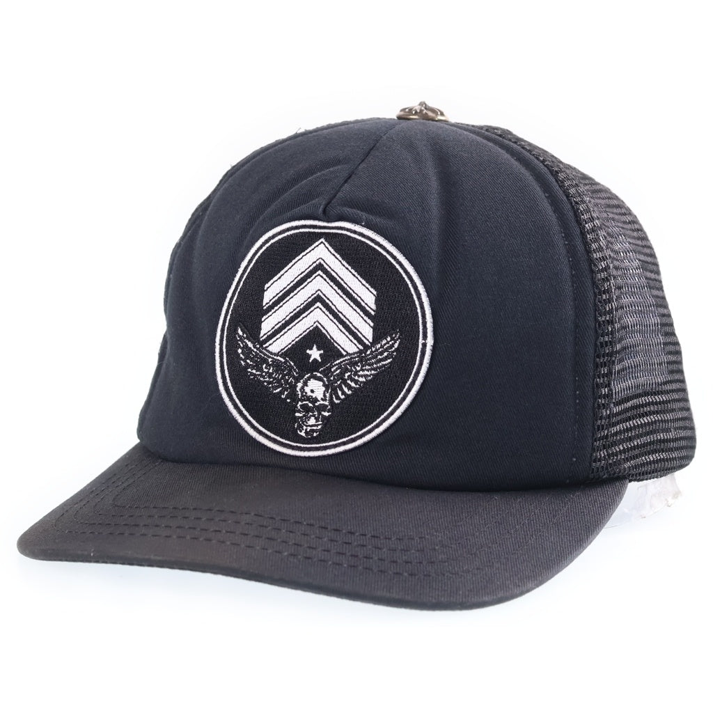 CHROME HEARTS(クロムハーツ) FOTI MAHALIA TRUCKER CAP フォティ マハリアトラッカーキャップ バックスクロールパッチトラッカーハット 帽子 ブラック