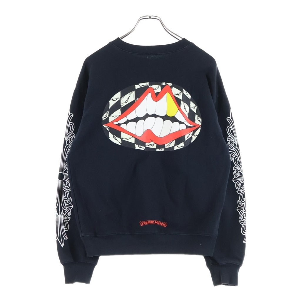 CHROME HEARTS(クロムハーツ) ×MATTY BOY 99 EYES CHOMPER SWTSHRT マッティボーイ フローラルクロス チョンパーバックプリントスウェットトレーナー ブラック