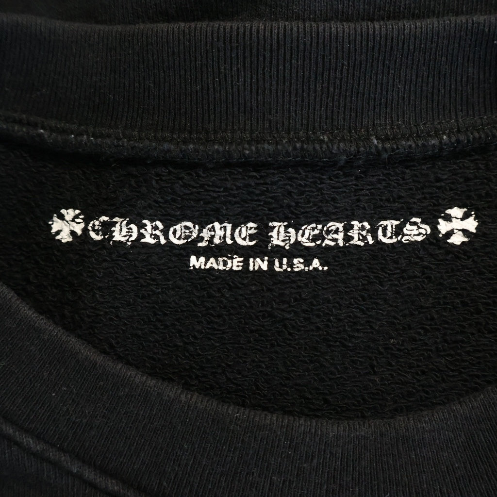 CHROME HEARTS(クロムハーツ) ×MATTY BOY 99 EYES CHOMPER SWTSHRT マッティボーイ フローラルクロス チョンパーバックプリントスウェットトレーナー ブラック
