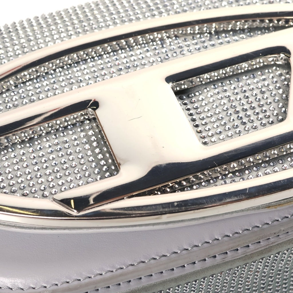 DIESEL(ディーゼル) 1DR ラインストーン ハンドバッグ シルバー P6017 T8052 レディース