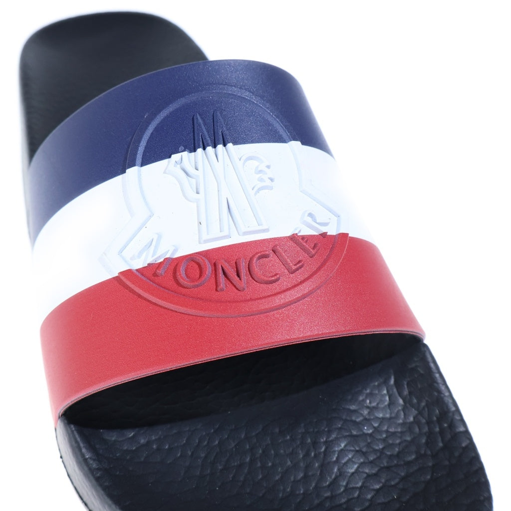 MONCLER(モンクレール) Basile Tricolore Flat Sandal バジーレトリコロールフラットサンダル ラバーフラットサンダル ブルー/ホワイト/レッド