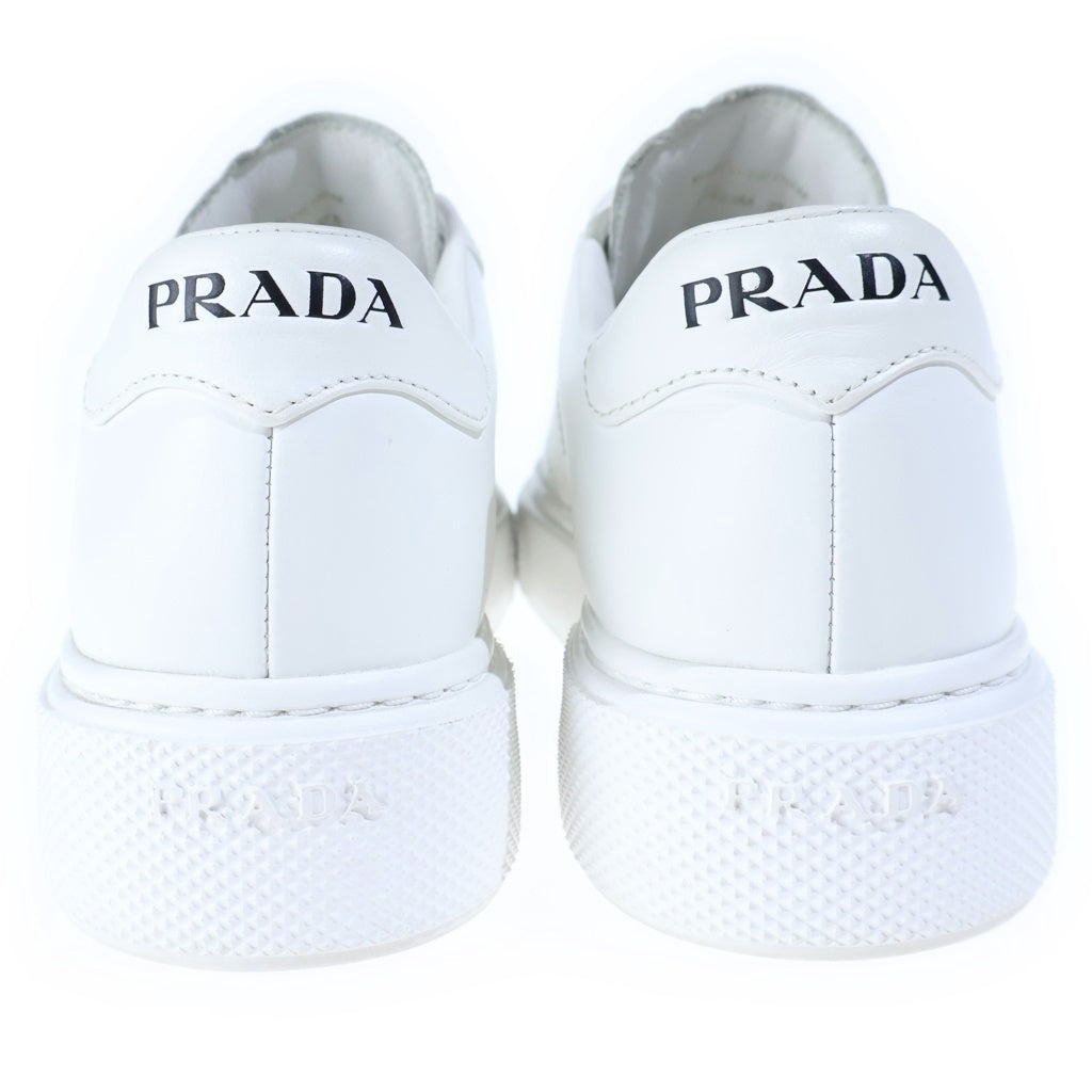 PRADA(プラダ) Platform Sneaker プラットフォームスニーカー レースアップローカットレザースニーカー 1E223M ホワイト