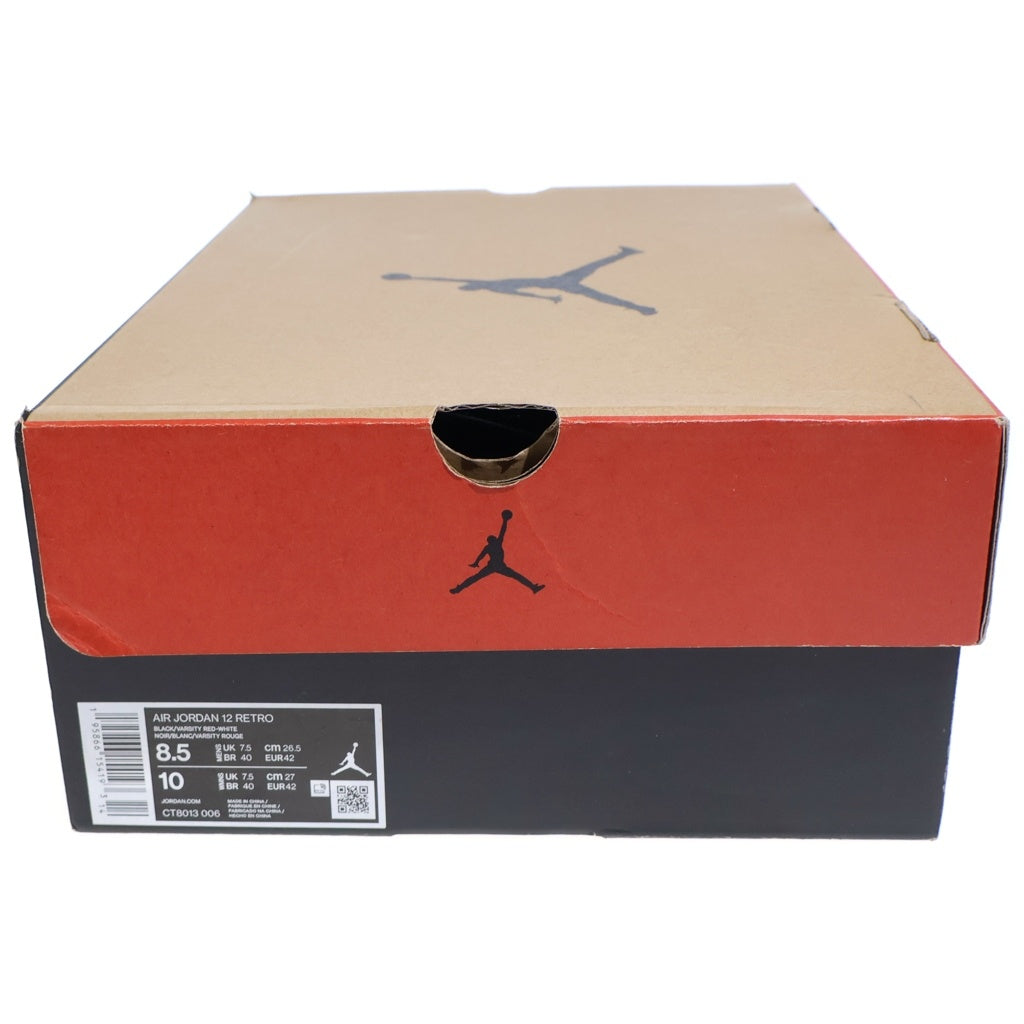 NIKE(ナイキ) AIR JORDAN 12 RETRO PLAYOFFS エアジョーダン12 プレイオフ ハイカットスニーカー US8.5/26.5cm ブラック/ホワイト CT8013-006