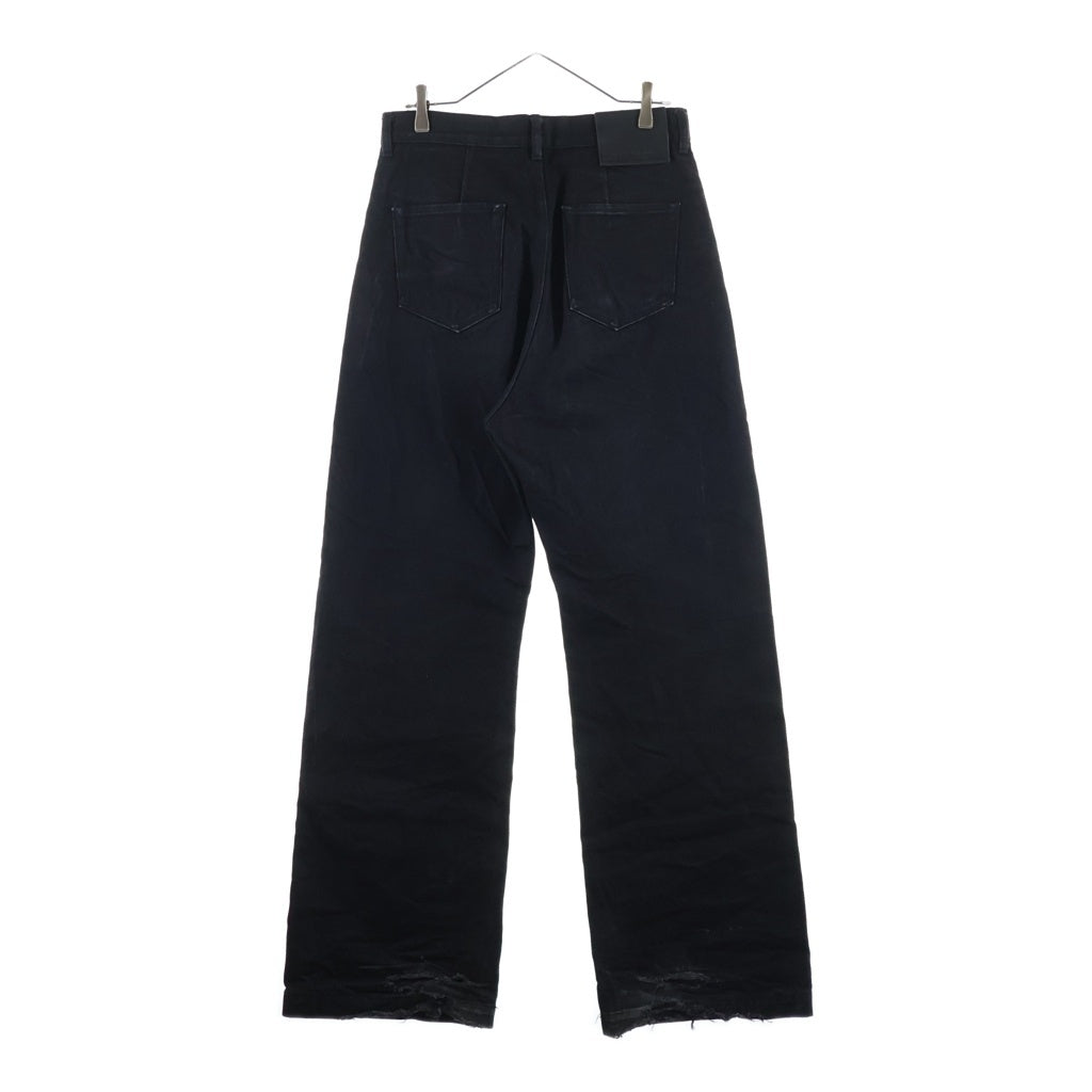 Rick Owens(リックオウエンス) 21AW GETH JEANS ゲスジーンズ ボタンフライストレートデニムパンツ ブラック RR02A5309-HBLK-JP