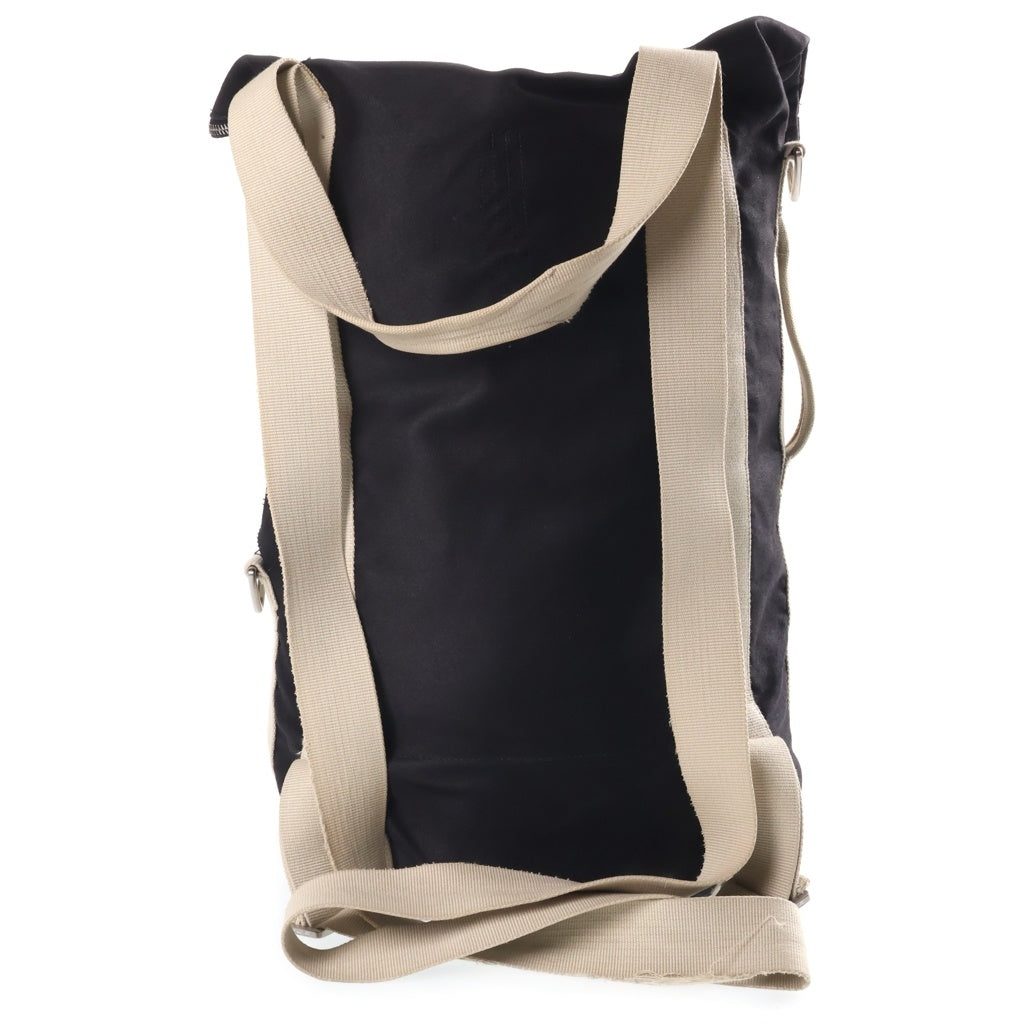 Rick Owens(リックオウエンス) 17SS BACKPACK-MUEMS ワックスドコットン 2wayバックパック ショルダーバッグ ブラック DU17S5459-MUEMS