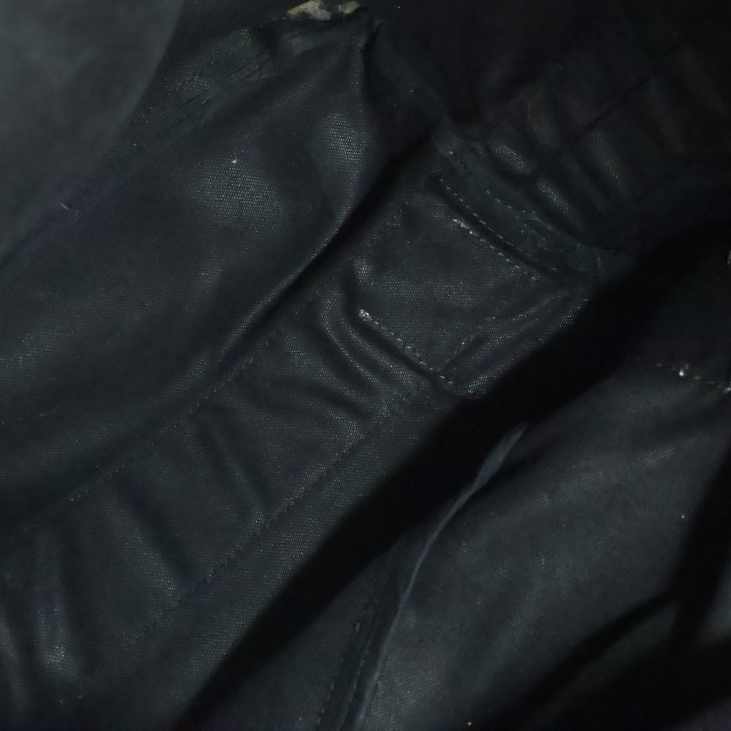 Rick Owens(リックオウエンス) 17SS BACKPACK-MUEMS ワックスドコットン 2wayバックパック ショルダーバッグ ブラック DU17S5459-MUEMS