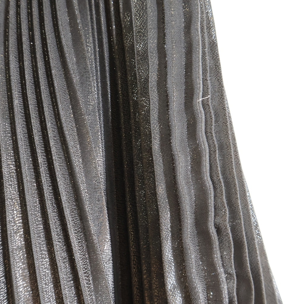 MURRAL(ミューラル) 17AW Frost Pleated Skirt フロストプリーテッドスカート レディース ラメ加工プリーツスカート シルバー MU17AW-1107