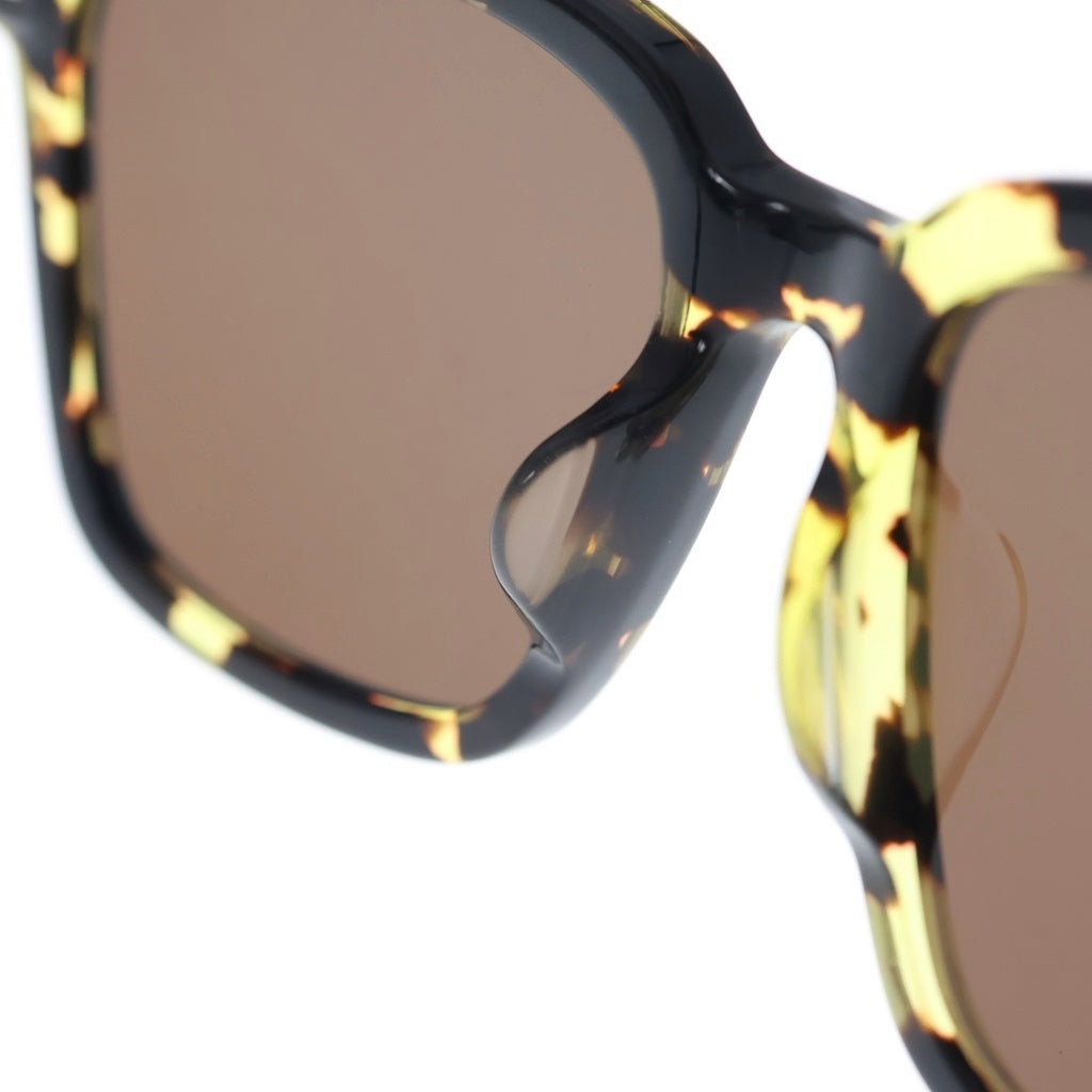 BOTTEGA VENETA(ボッテガヴェネタ) スクエアレンズ ウェリントンクリアフレーム アイウェア 眼鏡 ブラック/イエロー BV1021SK
