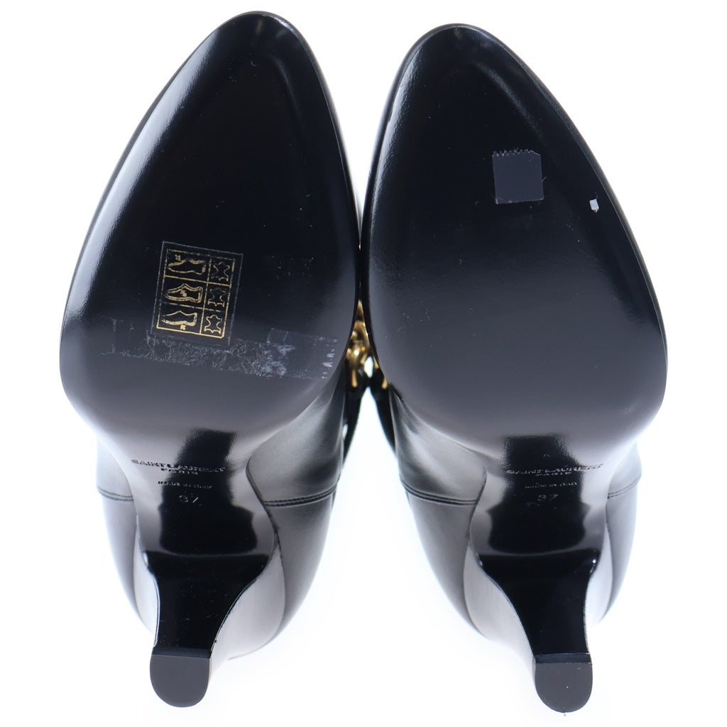 SAINT LAURENT PARIS(サンローランパリ) Le Maillon 95 Boots ル マイヨン ハイヒールレザーブーツ ブラック 670254 レディース