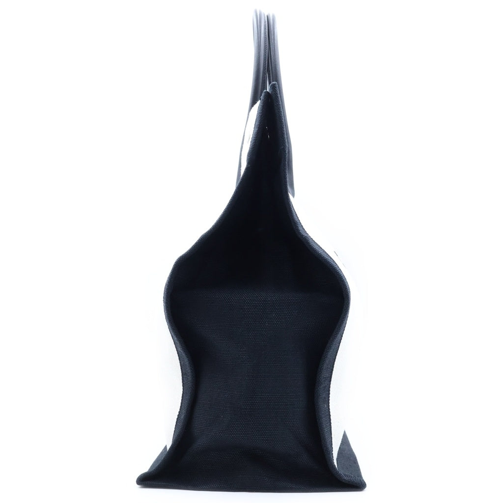 SAINT LAURENT PARIS(サンローランパリ) RIVE GAUCHE リブゴーシュ ロゴプリント トートバッグ ホワイト/ブラック 509415