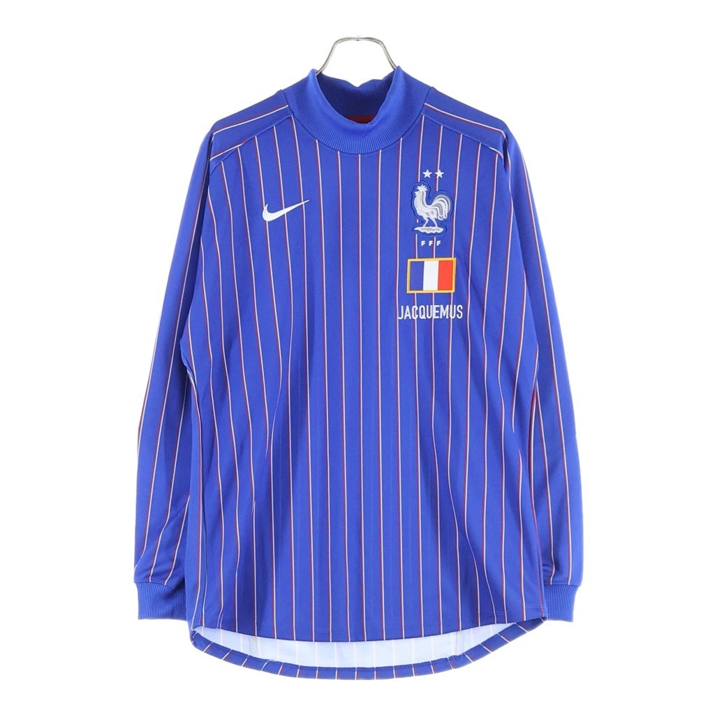 NIKE(ナイキ) ×JACQUEMUS France Soccer Goal Keeper Jersey ×ジャックムス フランスサッカーゴールキーパージャージ フランス代表 ロゴ刺繍長袖モックネックジャージ IQ7570-480 ブルー