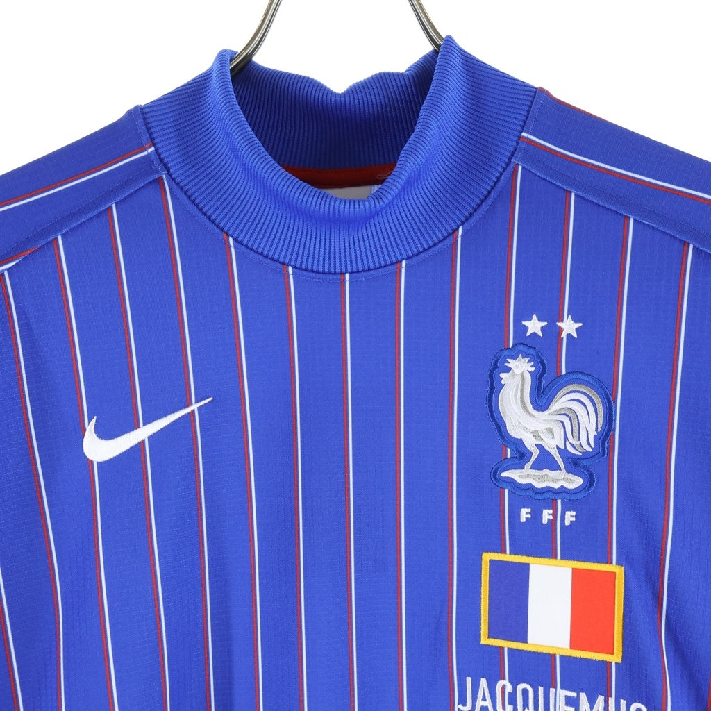 NIKE(ナイキ) ×JACQUEMUS France Soccer Goal Keeper Jersey ×ジャックムス フランスサッカーゴールキーパージャージ フランス代表 ロゴ刺繍長袖モックネックジャージ IQ7570-480 ブルー