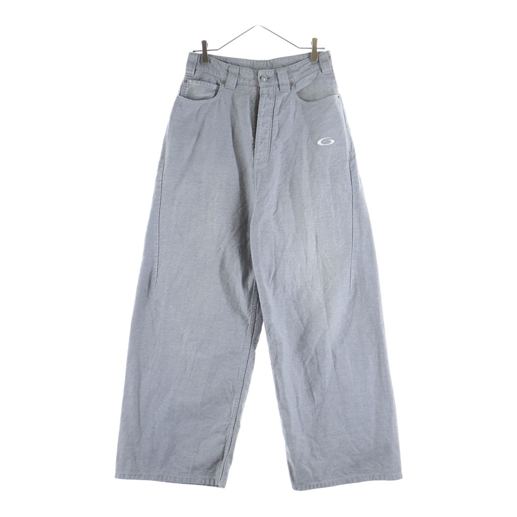 BALENCIAGA(バレンシアガ) 25AW Trompe-Loeil Denim Trousers In Soft Gray トロンプルイユデニムトラウザーズ インソフトグレー ワイドバギーデニムパンツ グレー 838695 TSWB3