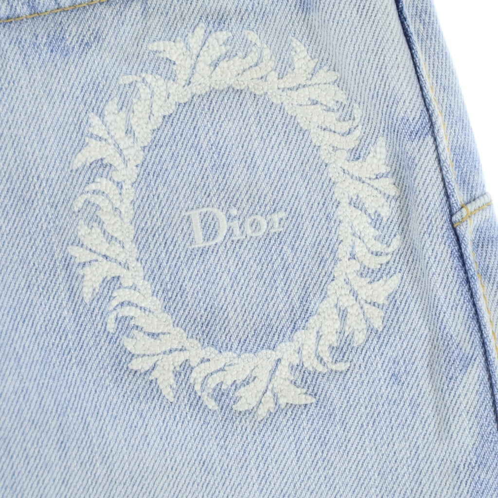 DIOR(ディオール) Medaillon メダリオン デニム フロントロゴ ショーツ ハーフパンツ インディゴ 643D006A3609
