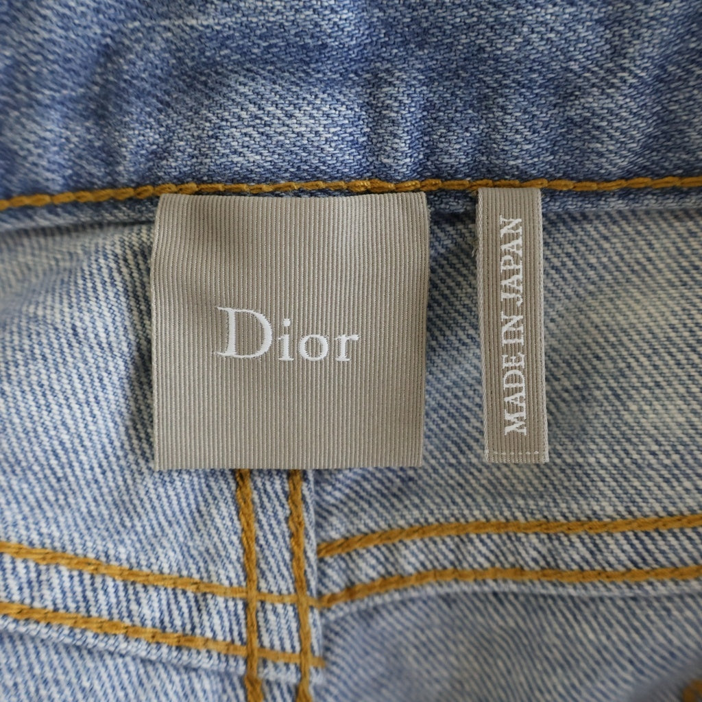 DIOR(ディオール) Medaillon メダリオン デニム フロントロゴ ショーツ ハーフパンツ インディゴ 643D006A3609
