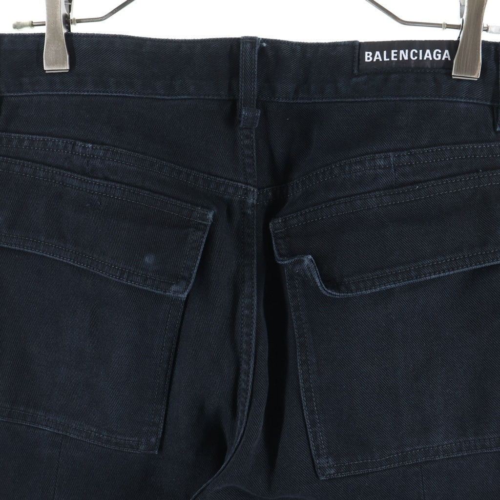BALENCIAGA(バレンシアガ) Denim flared cargo デニムフレアカーゴパンツ 783694 TNW11