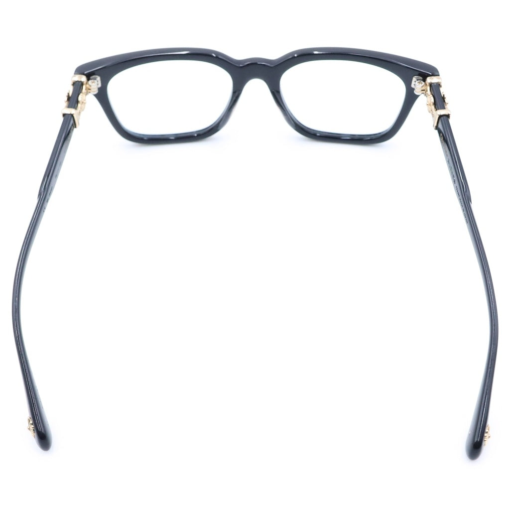CHROME HEARTS(クロムハーツ) 18KGP COX UCKER CHクロステンプルサングラス メガネ アイウェア ブラック/ゴールド