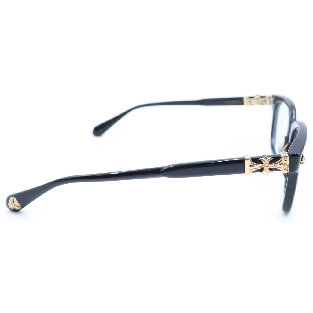 CHROME HEARTS(クロムハーツ) 18KGP COX UCKER CHクロステンプルサングラス メガネ アイウェア ブラック/ゴールド