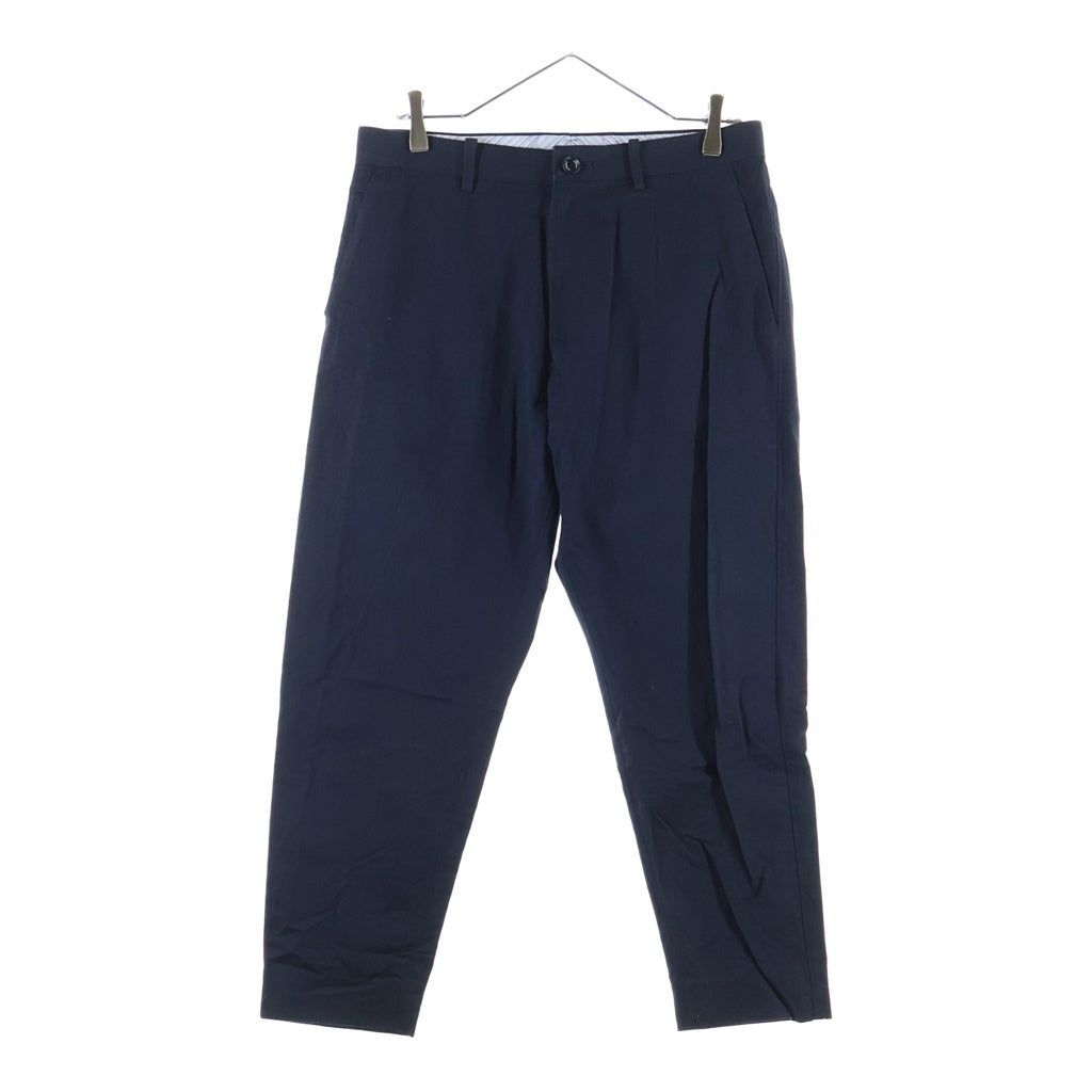 UNDERCOVER(アンダーカバー) 16AW The Shepherd ザ シェパード リネンコットンカルゼテーパードスラックス ロゴパッチクロップドテーパードパンツ ネイビー USQ9501