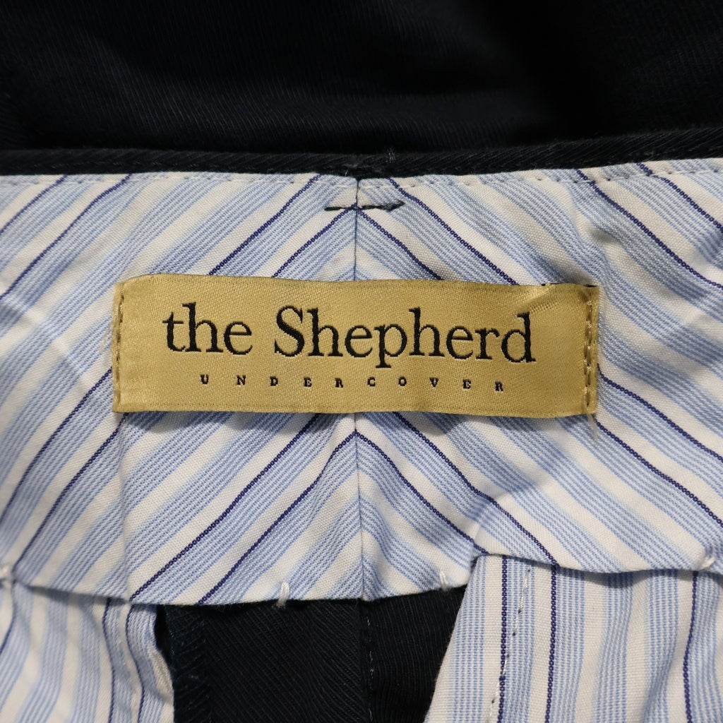 UNDERCOVER(アンダーカバー) 16AW The Shepherd ザ シェパード リネンコットンカルゼテーパードスラックス ロゴパッチクロップドテーパードパンツ ネイビー USQ9501