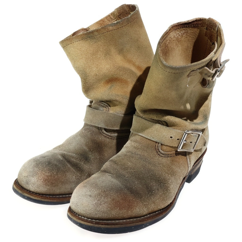 RED WING(レッド ウイング) USA製 ASTM F 2413-05 スウェード エンジニアブーツ ベージュ 8268