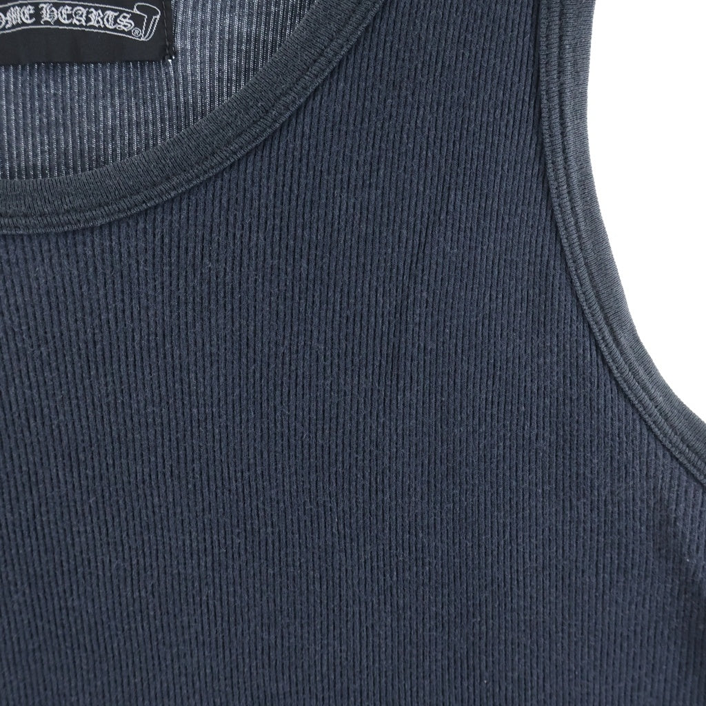 CHROME HEARTS(クロムハーツ) Ribbed Tank Top リブタンクトップ グンゼタグ ノースリーブカットソー ブラック