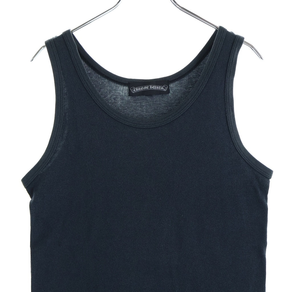CHROME HEARTS(クロムハーツ) Ribbed Tank Top リブタンクトップ グンゼタグ ノースリーブカットソー ブラック
