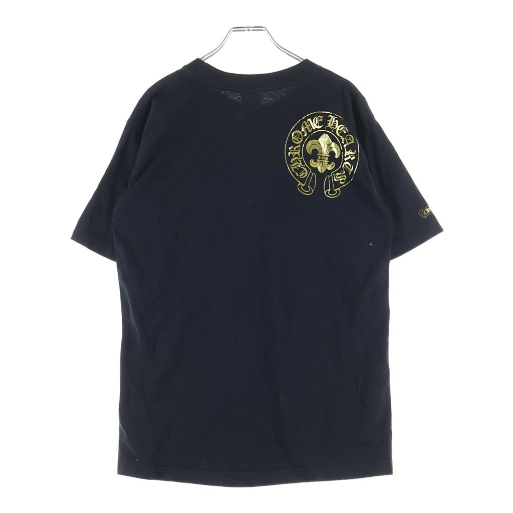 CHROME HEARTS(クロムハーツ) OLD VINE DAGGER BACK BS FLUER S/S TEE ヴァインダガー総柄プリントクルーネック半袖ポケットTシャツ ブラック