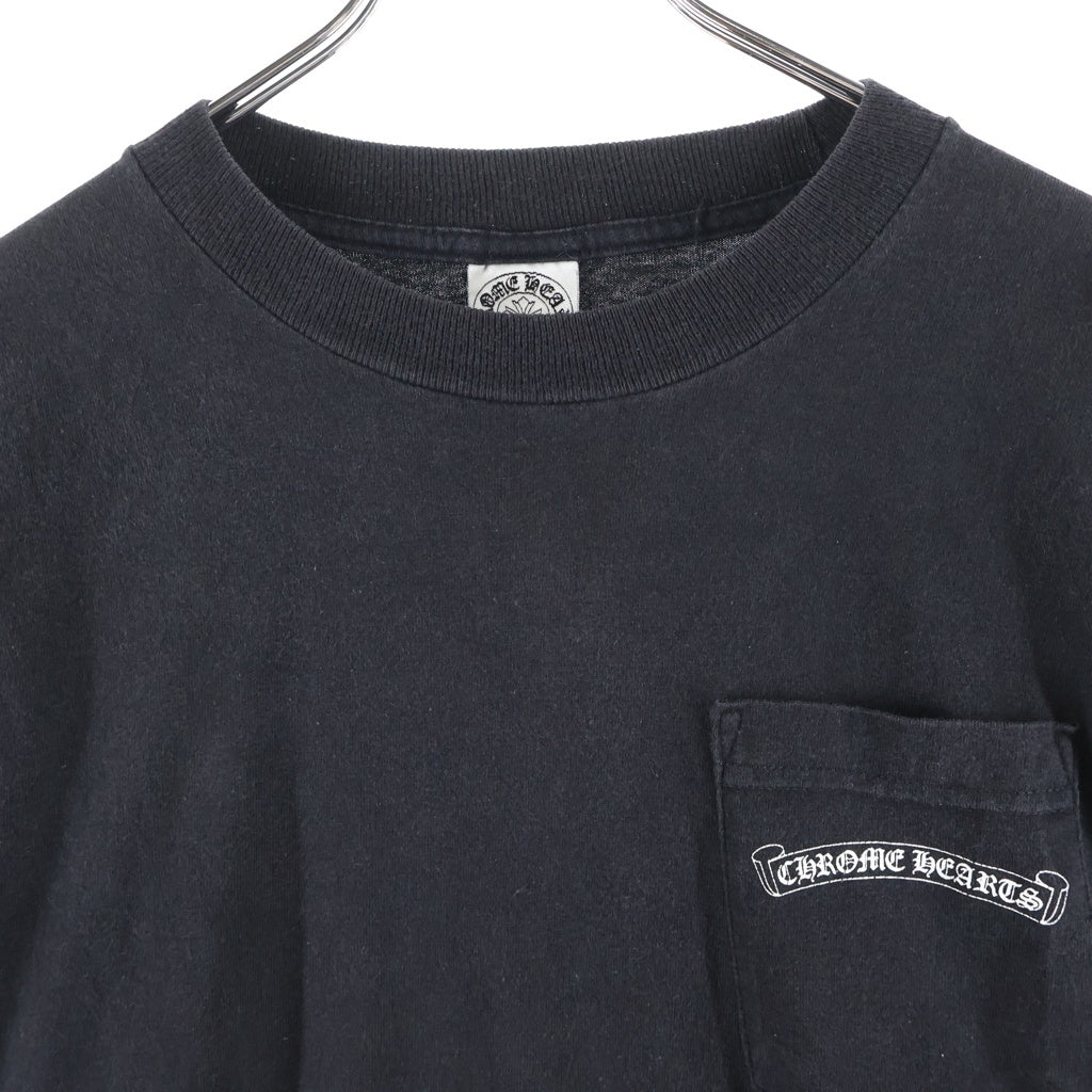 CHROME HEARTS(クロムハーツ) CH PLS FLAME L/S CHプラスフレーム ファイヤープリント 長袖Tシャツ ブラック