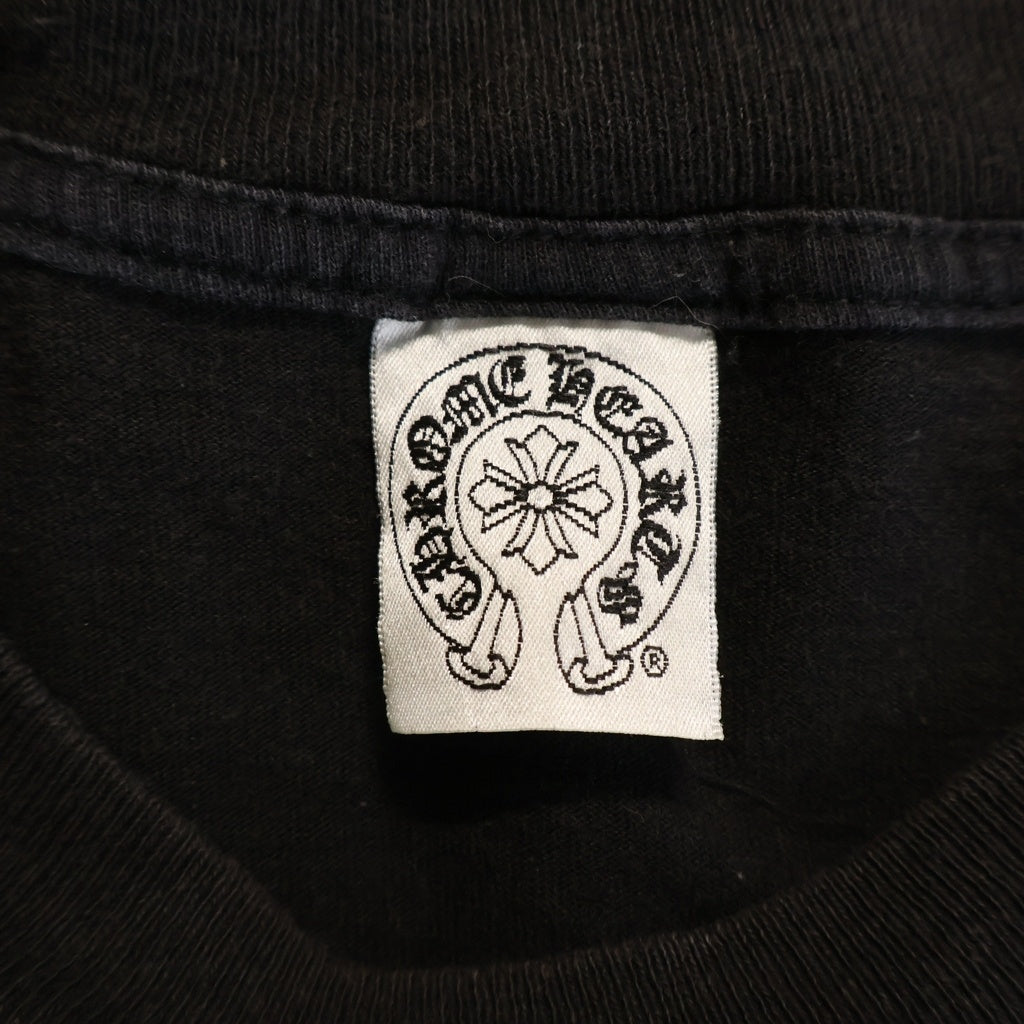 CHROME HEARTS(クロムハーツ) CH PLS FLAME L/S CHプラスフレーム ファイヤープリント 長袖Tシャツ ブラック