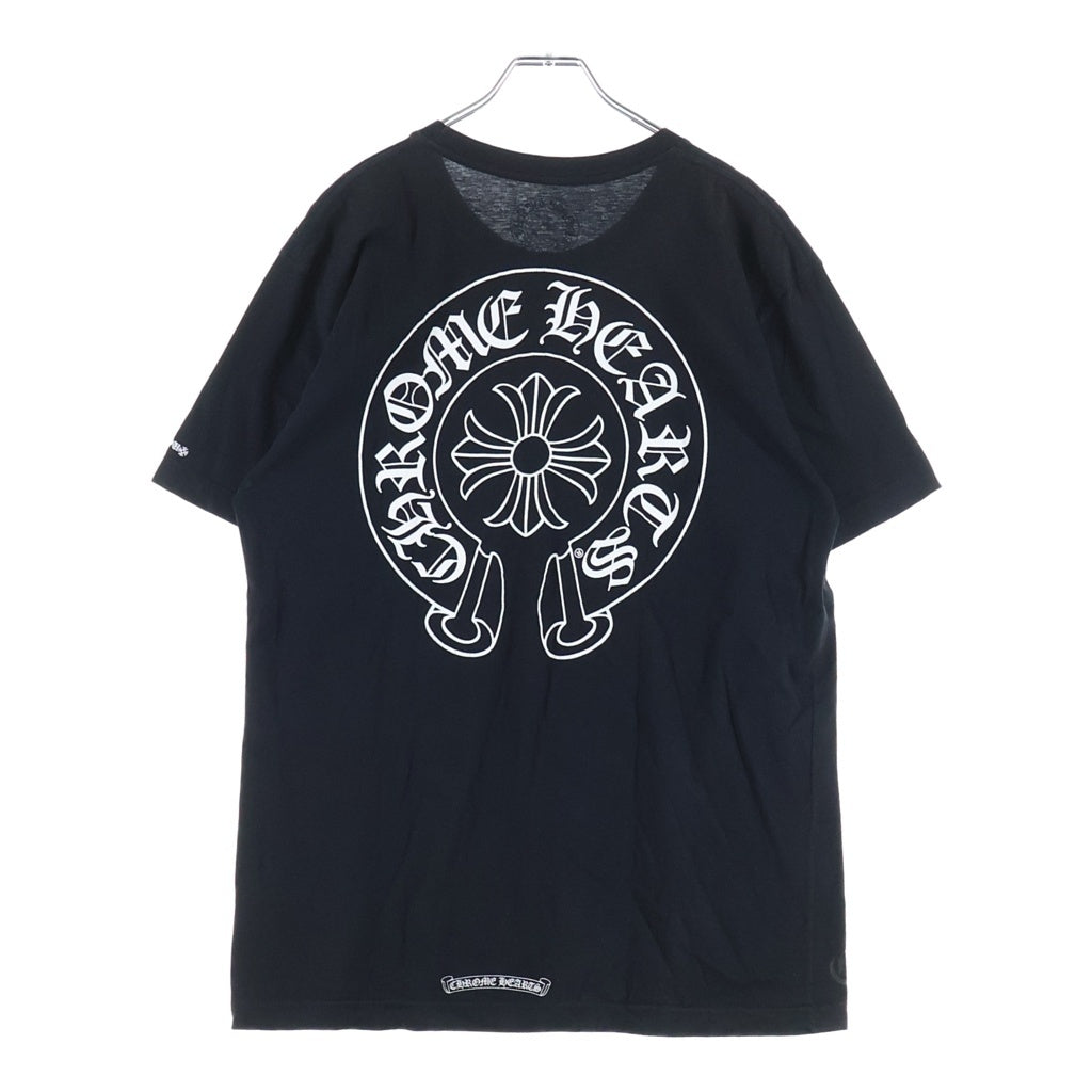 CHROME HEARTS(クロムハーツ) HORSESHOE S/S TEE ホースシュープリント ポケット半袖Tシャツ カットソー ブラック
