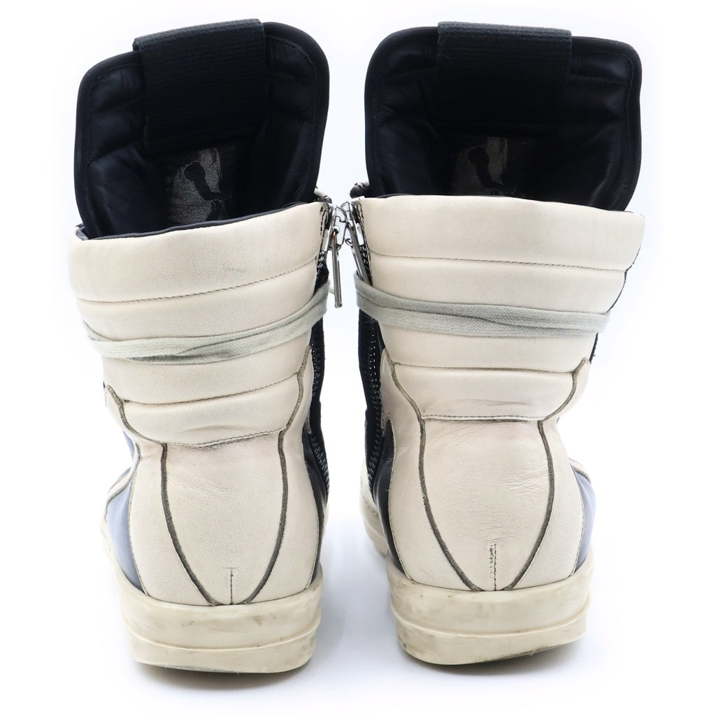 Rick Owens(リックオウエンス) Geobasket Sneaker ジオバスケットレザーハイカットスニーカー ブラック/ホワイト 76703