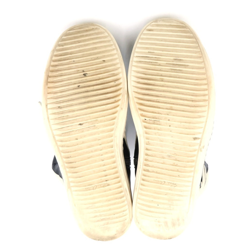 Rick Owens(リックオウエンス) Geobasket Sneaker ジオバスケットレザーハイカットスニーカー ブラック/ホワイト 76703