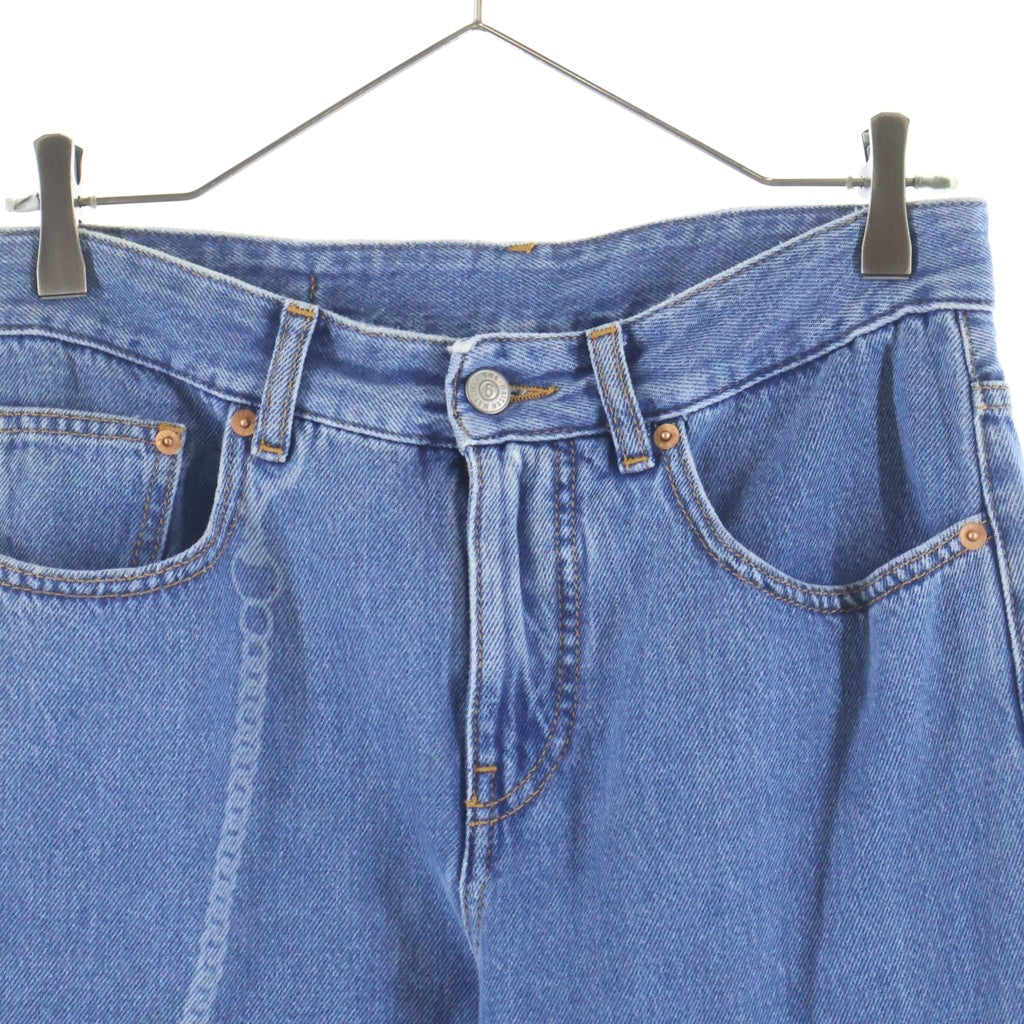 MM6 Maison Margiela(エムエムシックスメゾンマルジェラ) Chain Print Denim Pants チェーンプリントデニムパンツ レディース ジップフライデニムジーンズ インディゴ S52LA0132